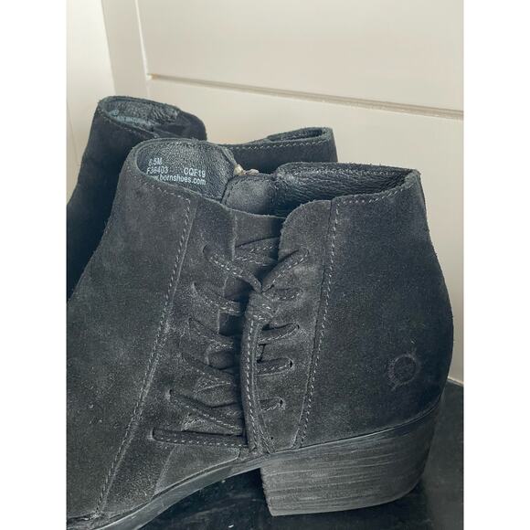 BORN Women's Bessie Bootie Black Suede 8.5M moto boho - Picture 3 of 10